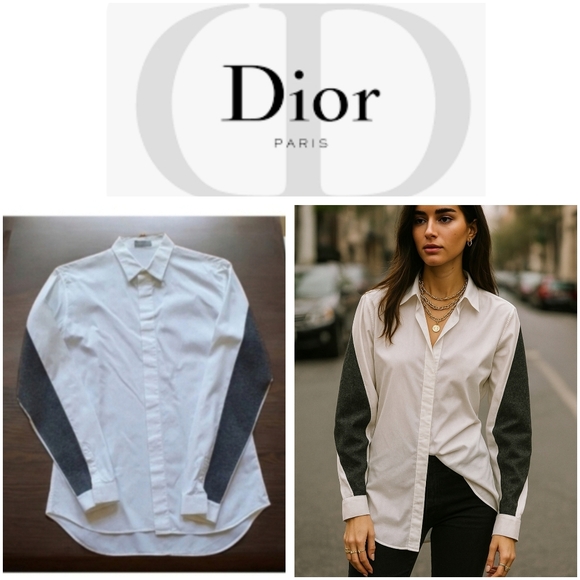 Dior Shirt  Sze 39/M-L/ /White/Cotton - Picture 1 of 11